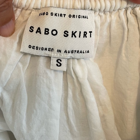 Sabo Skirt Santa Cruz White Floral Print Dress Size Small - Picture 7 of 8